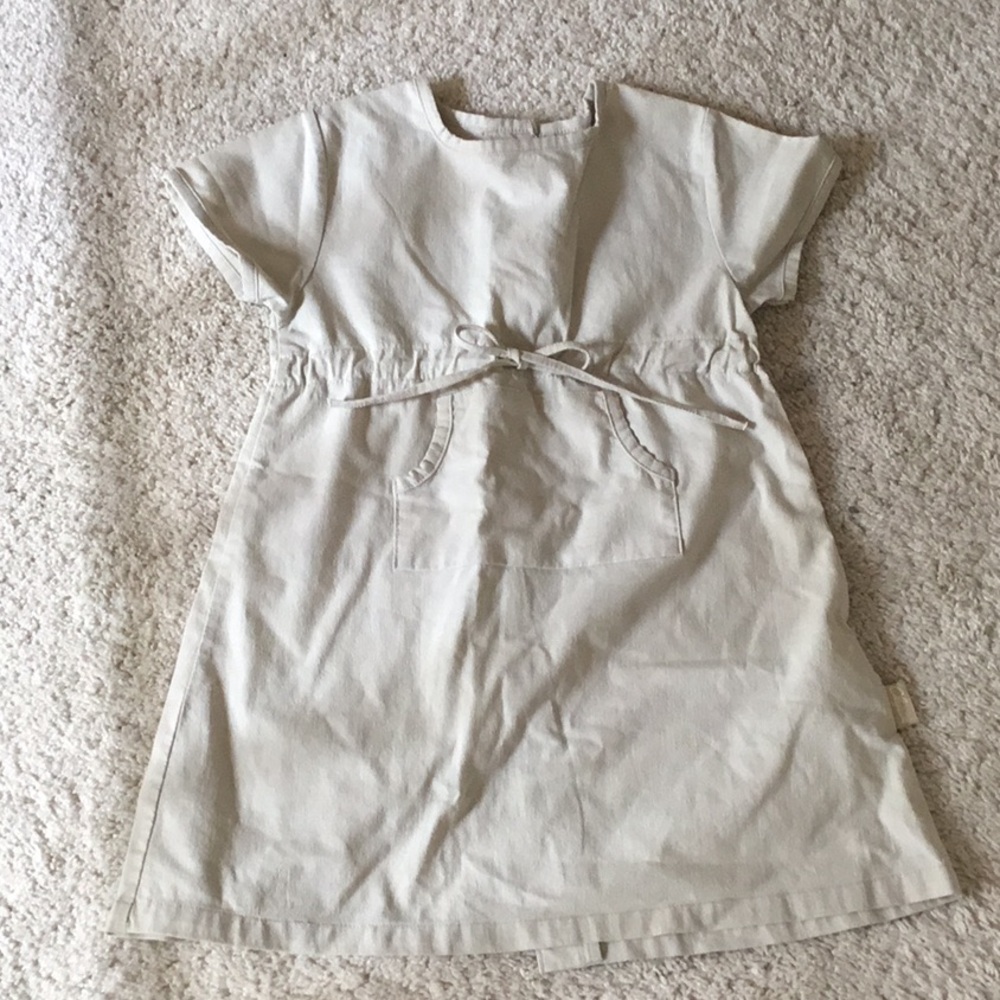 Clayeux (made in France) Adorable Summer Cream Casual Dress